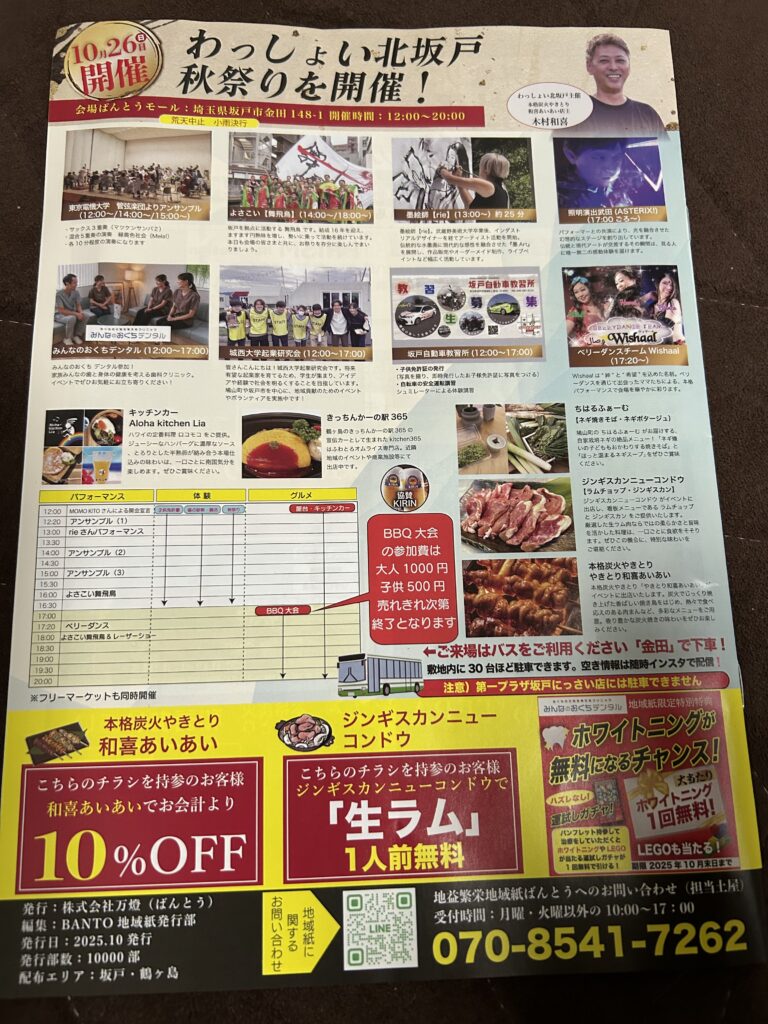 お祭りのチラシ裏