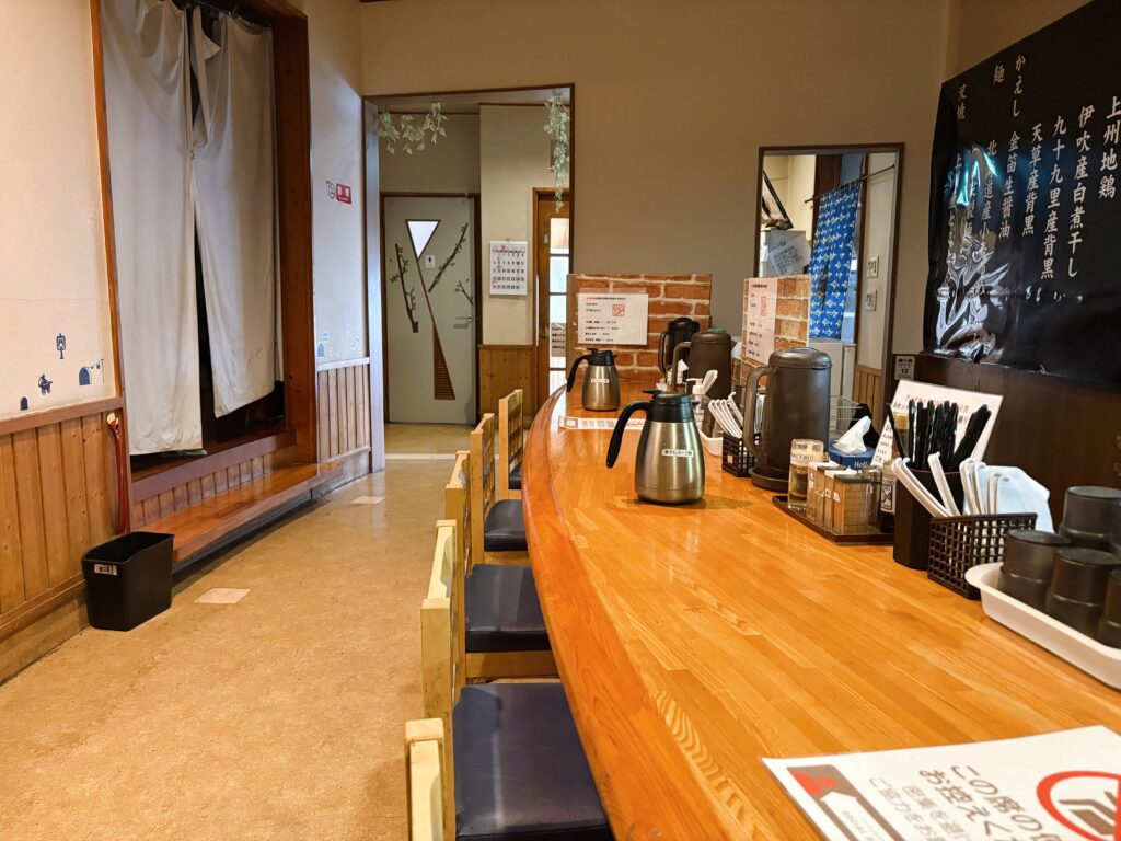 麺屋ひな多の店内の様子